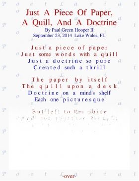 Just A Piece Of Paper, A Quill, And A Doctrine