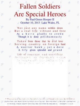 Fallen Soldiers Are Special Heroes